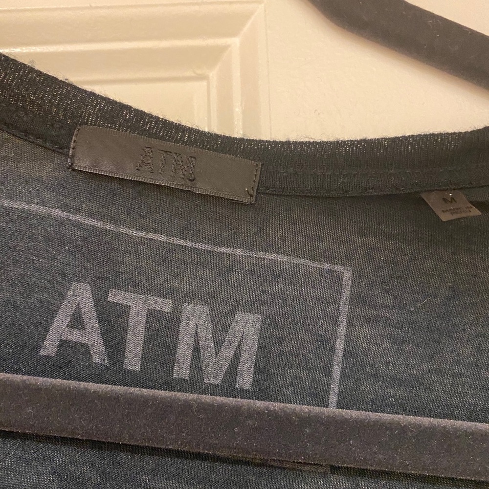 ATM black long sleeve scoop neck medium